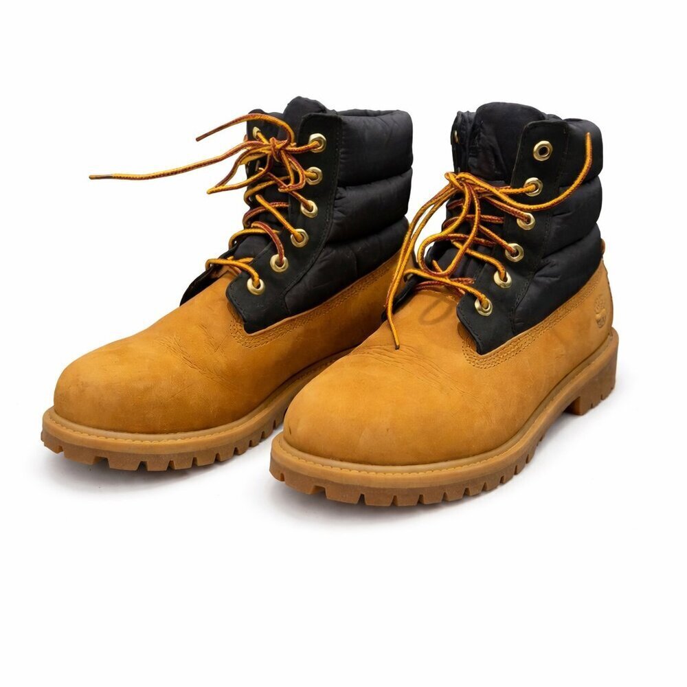 TIMBERLAND Black Puffer Boot with Wheat color Leather - 7